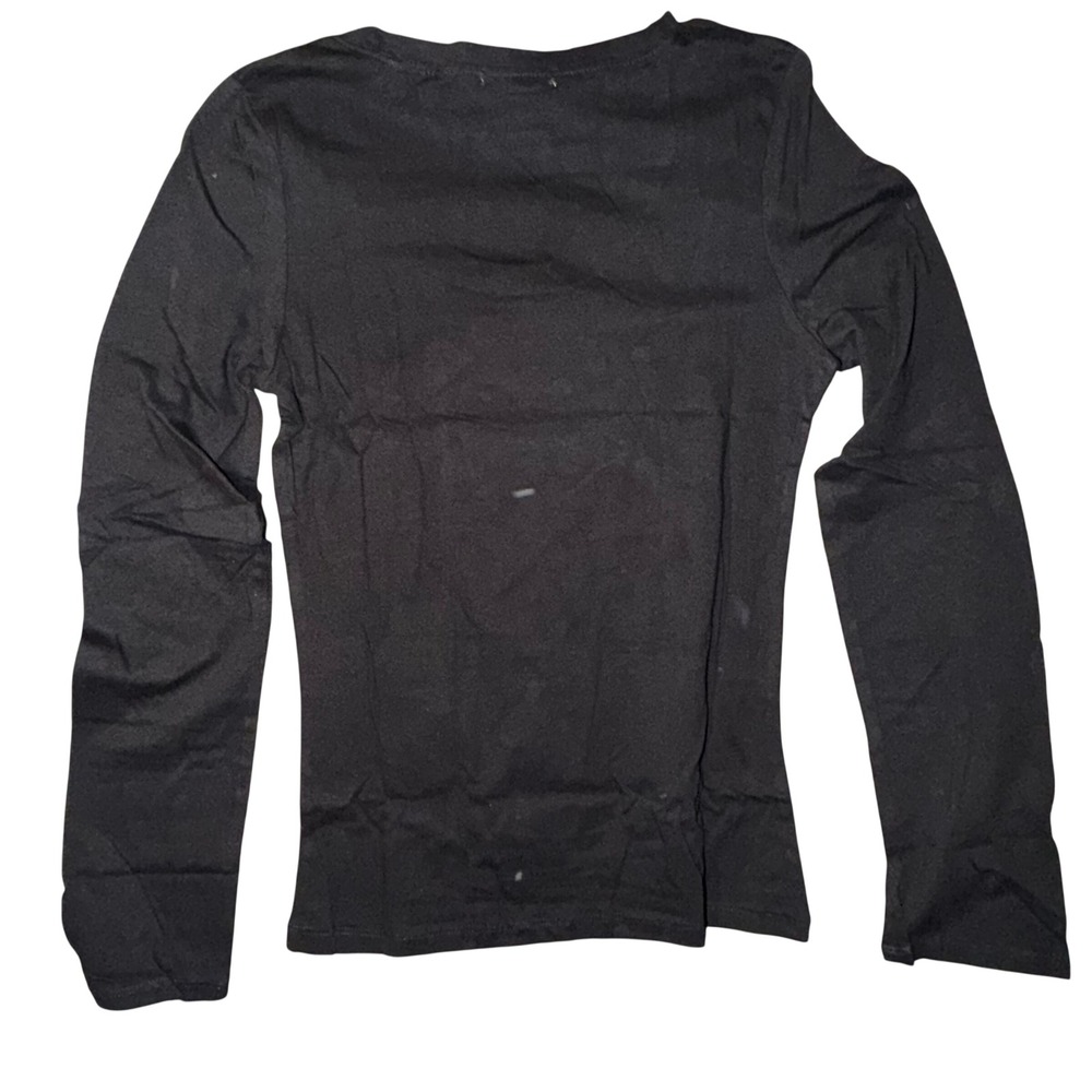 Bozzolo Women's Black Long Sleeve Scoop Neck‎ Basic Tee Shirt Top, Size L, NWT - Picture 3 of 5